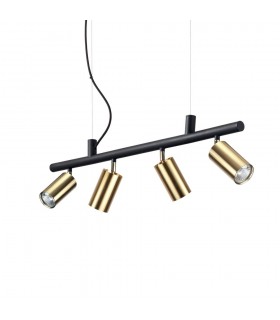 Indoor 4 Lights Spotlight Ceiling Pendant Lamp Brass Satin, GU10 - 1