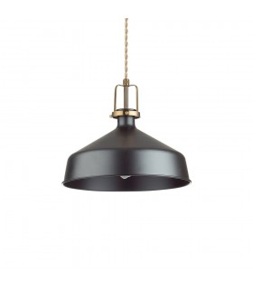Indoor Dome Ceiling Pendant Lamp 1 Light Black, E27 - 1