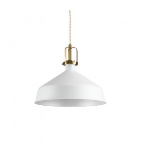 Indoor Dome Ceiling Pendant Lamp 1 Light White, E27 - 1