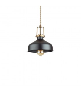 Indoor Dome Ceiling Pendant Lamp 1 Light Black, E27 - 1