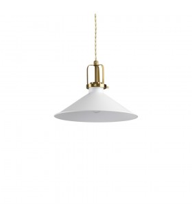 Indoor Dome Ceiling Pendant Lamp 1 Light White, E27 - 1