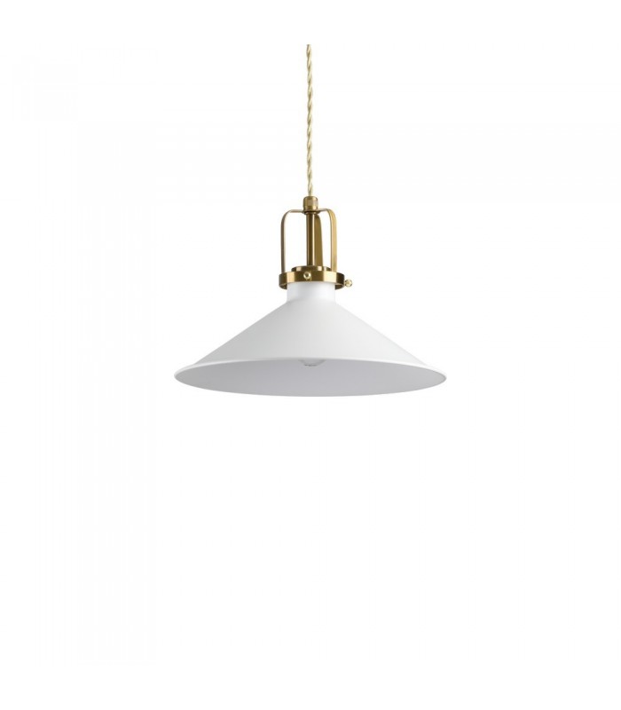 Indoor Dome Ceiling Pendant Lamp 1 Light White, E27 - 1