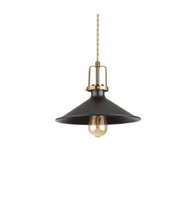 Indoor Dome Ceiling Pendant Lamp 1 Light Black, E27 - 1