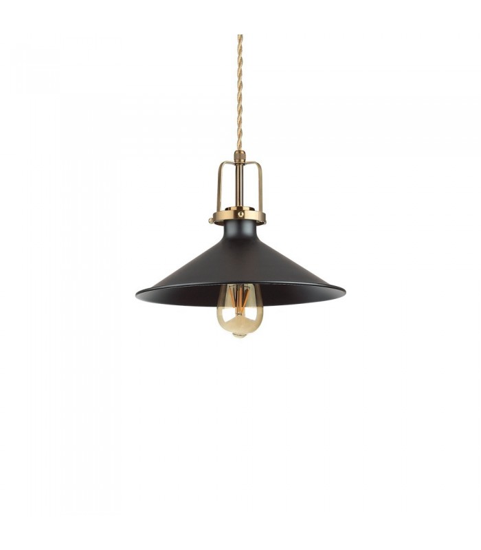 Indoor Dome Ceiling Pendant Lamp 1 Light Black, E27 - 1