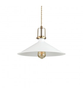 Indoor Dome Ceiling Pendant Lamp 1 Light White, E27 - 1