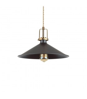 Indoor Dome Ceiling Pendant Lamp 1 Light Black, E27 - 1
