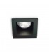 Indoor Square Recessed Downlight Lamp 1 Light Black, GU10 - 1