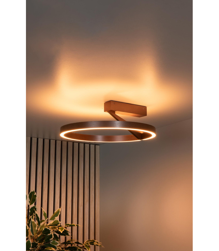 Lucide APPLAUSE - Flush ceiling light - Ø 40 cm - LED Dim. - CCT - 1x26W 2200K/4000K - Coffee | Premium-6