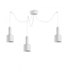 Indoor Ceiling Pendant Lamp 3 Lights White, E27 - 1