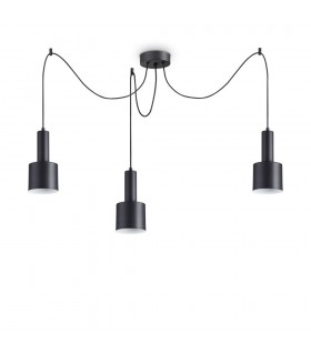 Indoor Ceiling Pendant Lamp 3 Lights Black, E27 - 1