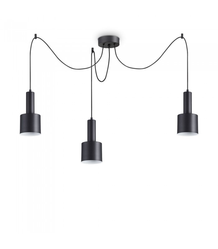 Indoor Ceiling Pendant Lamp 3 Lights Black, E27 - 1