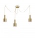 Indoor Ceiling Pendant Lamp 3 Lights Brass Satin, E27 - 1