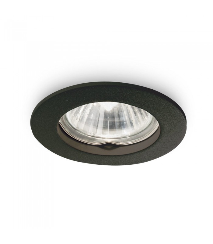 Indoor Recessed Downlight Lamp 1 Light Black, GU10 - 1
