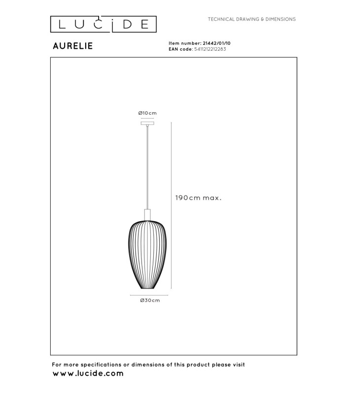 Lucide AURELIE - Pendant light - Ø 30 cm - 1xGU10 (MR11) - Gold | Vibes-5