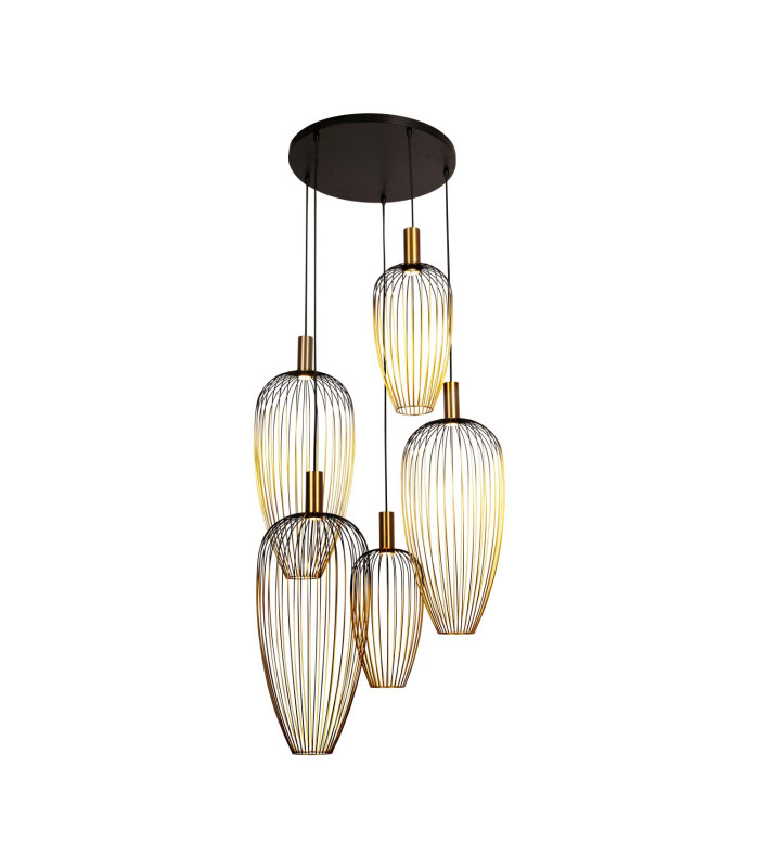 Lucide AURELIE - Pendant light - 5xGU10 (MR11) - Gold | Vibes-1