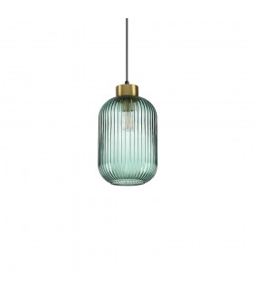 Indoor Glass DomeCeiling Pendant Lamp 1 Light Green, E27 - 1
