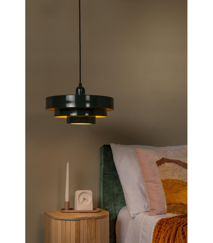 Lucide RUNA - Pendant light - Ø 35 cm - 1xE27 - Green | Essential-3