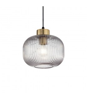 Indoor Glass DomeCeiling Pendant Lamp 1 Light Smokey, E27 - 1