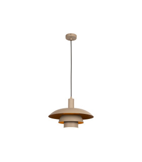 Lucide BRUNO - Pendant light - Ø 38 cm - 1xE27 - Taupe | Essential-1