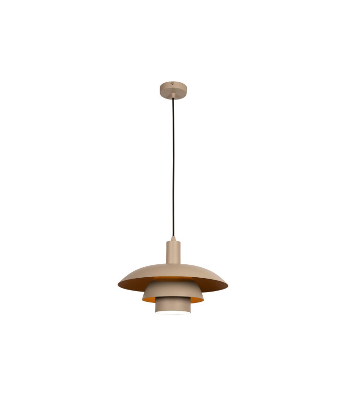Lucide BRUNO - Pendant light - Ø 38 cm - 1xE27 - Taupe | Essential-1