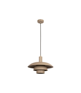Lucide BRUNO - Pendant light - Ø 38 cm - 1xE27 - Taupe | Essential-2