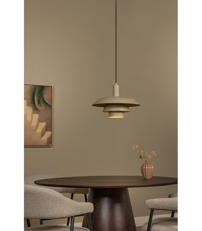 Lucide BRUNO - Pendant light - Ø 38 cm - 1xE27 - Taupe | Essential-3