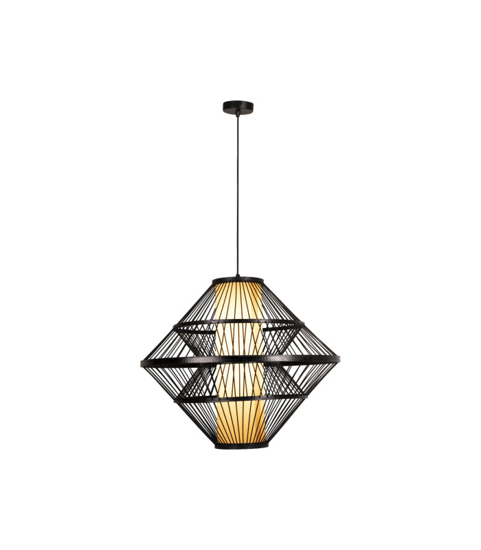 Lucide PASQUINO - Pendant light - Ø 60 cm - 1xE27 - Black | Essential-1