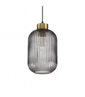Indoor Glass DomeCeiling Pendant Lamp 1 Light Smokey, E27 - 1