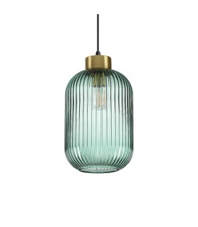 Indoor Glass DomeCeiling Pendant Lamp 1 Light Green, E27 - 1