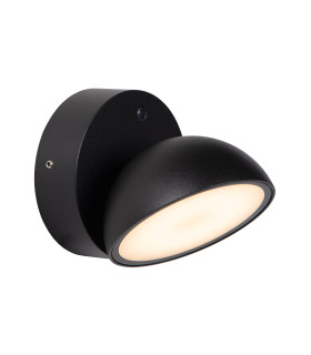 Lucide FINN - Wall light Indoor/Outdoor - LED - 1x12W 3000K - IP54 - Day/Night Sensor - Black-1