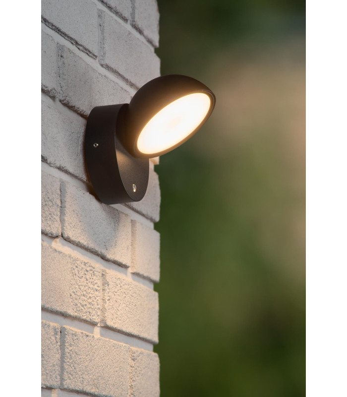 Lucide FINN - Wall light Indoor/Outdoor - LED - 1x12W 3000K - IP54 - Day/Night Sensor - Black-3
