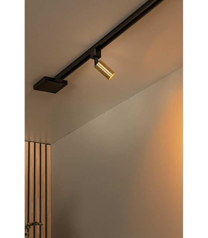 Lucide TRACK RITMO Track spot - 1-circuit Track lighting system - 1xGU10/MR11 - Matt Gold / Brass (Extension)-5