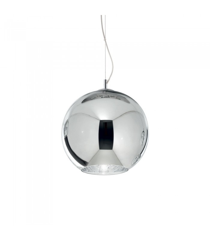 Indoor Dome Ceiling Pendant Lamp 1 Light Chrome, E27 - 1