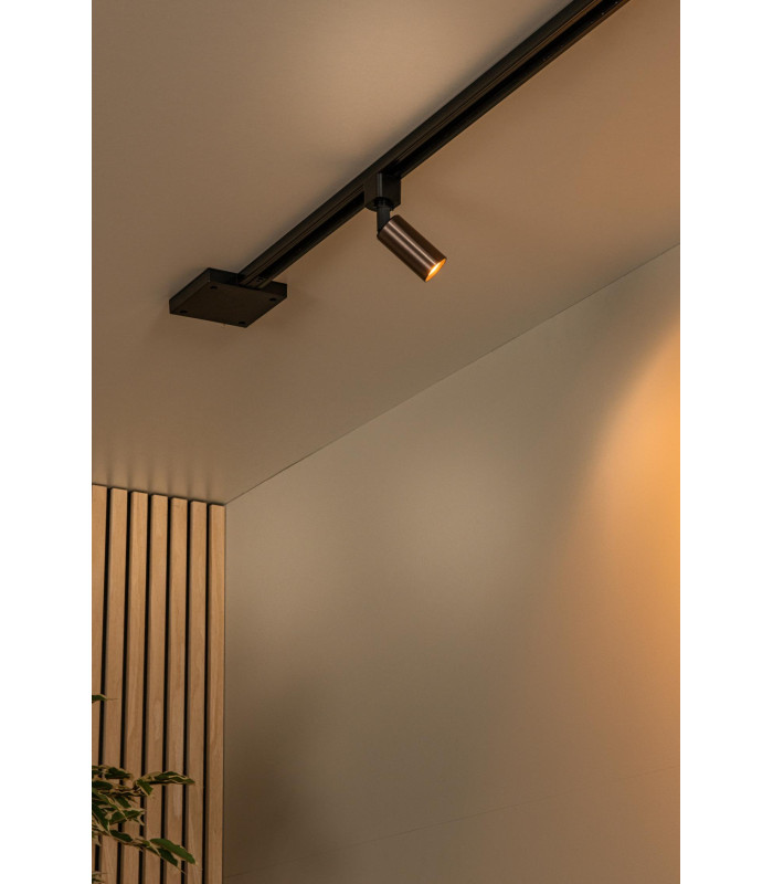 Lucide TRACK RITMO Track spot - 1-circuit Track lighting system - 1xGU10/MR11 - Coffee (Extension)-5
