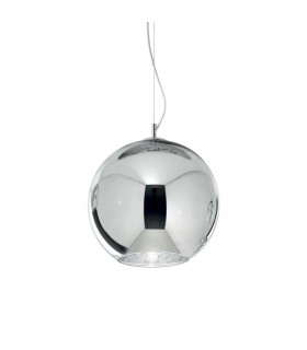 Indoor Dome Ceiling Pendant Lamp 1 Light Chrome, E27 - 1