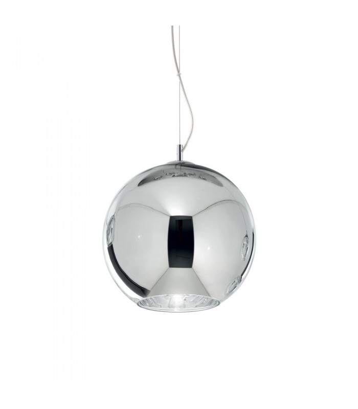Indoor Dome Ceiling Pendant Lamp 1 Light Chrome, E27 - 1