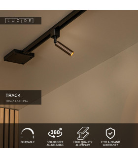 Lucide TRACK KEONI Track spot - 1-circuit Track lighting system - 1xG9- Coffee (Extension)-2