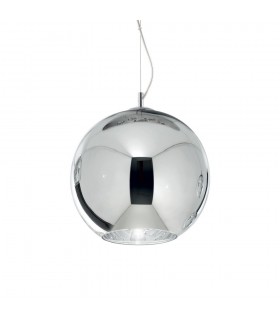 Indoor Dome Ceiling Pendant Lamp 1 Light Chrome, E27 - 1