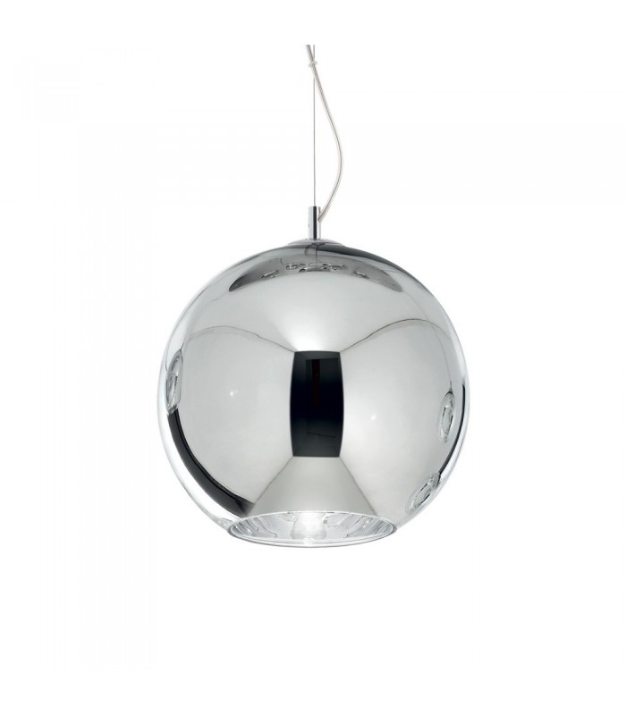 Indoor Dome Ceiling Pendant Lamp 1 Light Chrome, E27 - 1