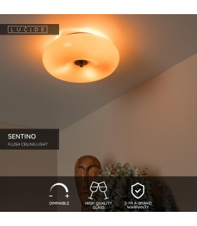 Lucide SENTINO - Flush ceiling light - Ø 30 cm - 3xG9 - Orange-2