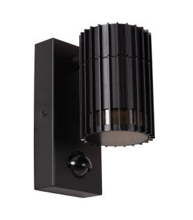 Lucide TIMBALA - Wall spotlight / Wall light Indoor/Outdoor - 1xGU10 - IP44 - Motion & Day/Night Sensor - Black | Essential-2