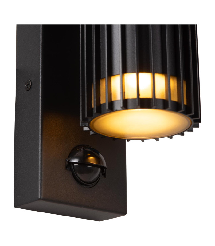Lucide TIMBALA - Wall spotlight / Wall light Indoor/Outdoor - 1xGU10 - IP44 - Motion & Day/Night Sensor - Black | Essential-3