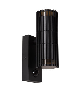 Lucide TIMBALA - Wall spotlight / Wall light Indoor/Outdoor - 2xGU10 - IP44 - Motion & Day/Night Sensor - Black | Essential-2