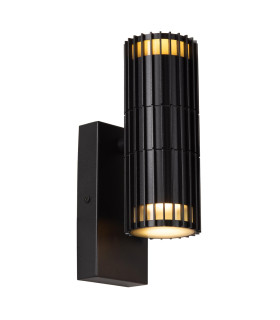 Lucide TIMBALA - Wall spotlight / Wall light Indoor/Outdoor - 2xGU10 - IP44 - Black | Essential-1
