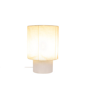 Lucide TISSAJA - Table lamp - Ø 35 cm - 1xE27 - White | Essential-1