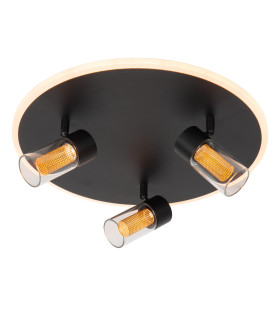 Lucide EVERINA - Flush ceiling light - Ø 40 cm - LED Dim. - CCT - 2200K/6500K - Black | Essential-1
