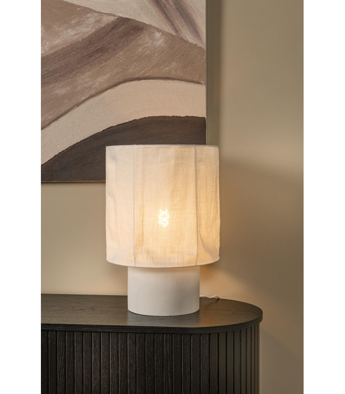 Lucide TISSAJA - Table lamp - Ø 35 cm - 1xE27 - White | Essential-3