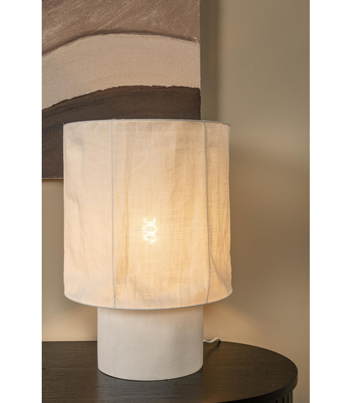 Lucide TISSAJA - Table lamp - Ø 35 cm - 1xE27 - White | Essential-4