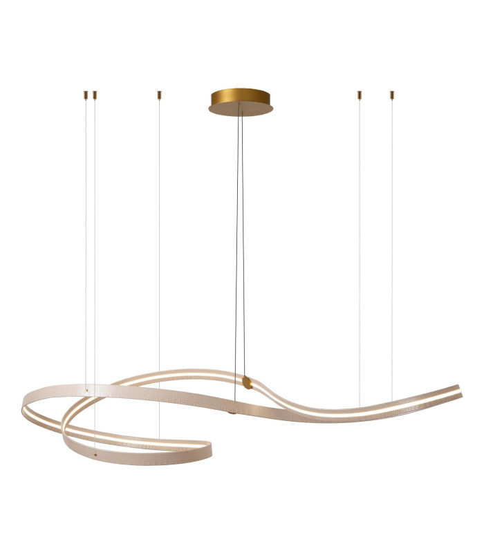 Lucide SLALOM - Pendant light - LED Dim. - CCT - 1x80W 2200K/4000K - Cream | Premium-1