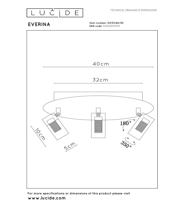 Lucide EVERINA - Flush ceiling light - Ø 40 cm - LED Dim. - CCT - 2200K/6500K - Black | Essential
